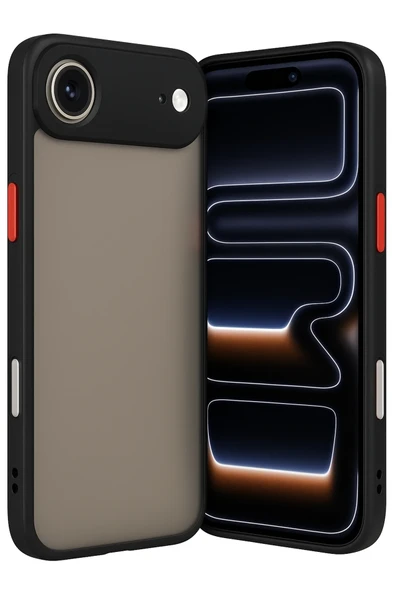 Mey İthalat®   iPhone 17 Air Kılıf Montreal Silikon Kapak - Siyah ürün görseli 1