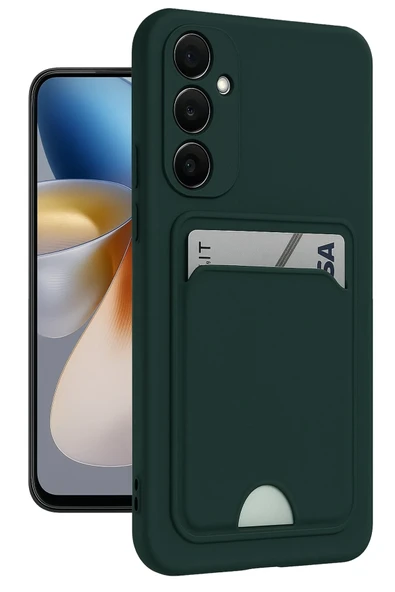 Mey İthalat®  Samsung Galaxy S24 Plus Kelvin Kartvizitli Silikon - Koyu Yeşil ürün görseli 1