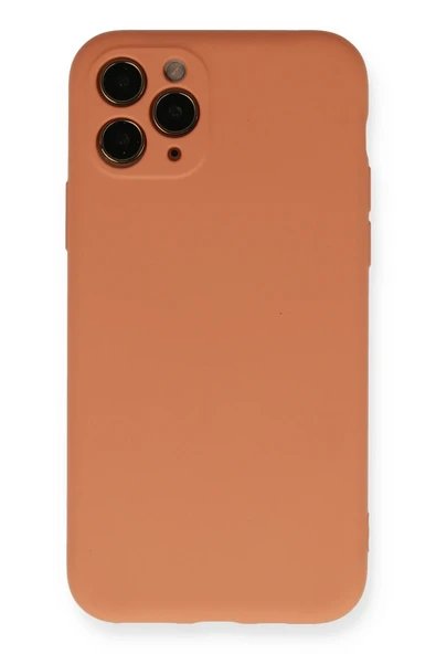 Mey İthalat®   iPhone 11 Pro Kılıf Nano içi Kadife Silikon - Mat Turuncu ürün görseli 1