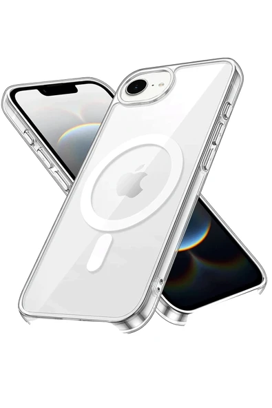 Mey İthalat®   iPhone 16E Kılıf Pc Real Magsafe Kapak - Şeffaf ürün görseli 1