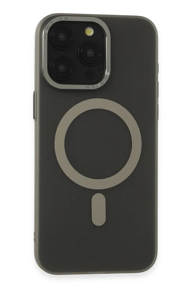 Mey İthalat®   iPhone 15 Pro Kılıf Lodos Magneticsafe Mat Kapak - Titan Gri ürün görseli 1