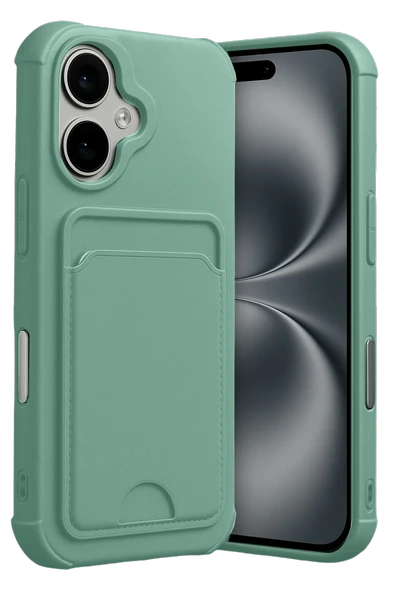 Mey İthalat®   iPhone 17 Kelvin Kartvizitli Silikon - Açık Yeşil ürün görseli 1