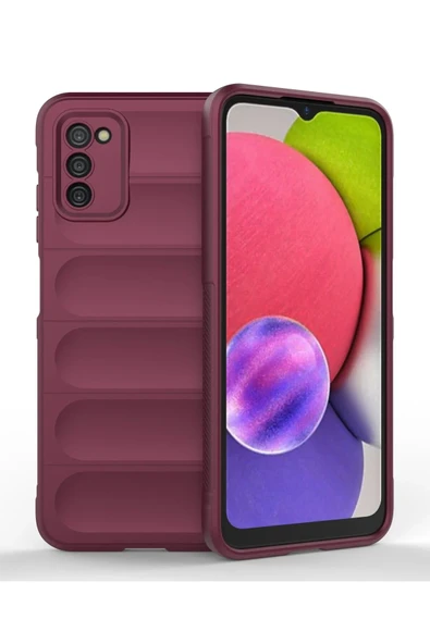 Mey İthalat®  Samsung Galaxy A03S Kılıf Optimum Silikon - Bordo ürün görseli 1