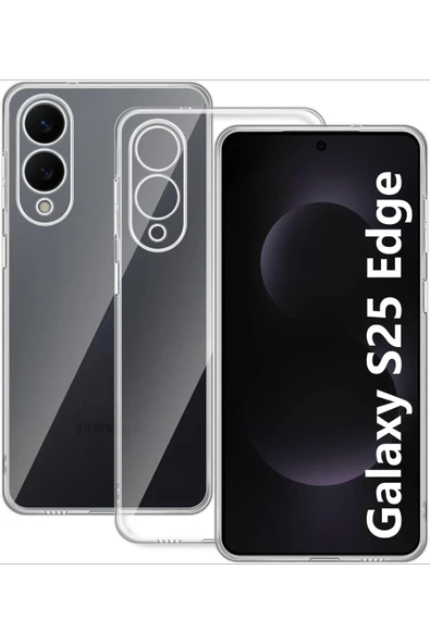 Mey İthalat®  Samsung Galaxy S25 Edge Kılıf Lüx Şeffaf Silikon ürün görseli 1