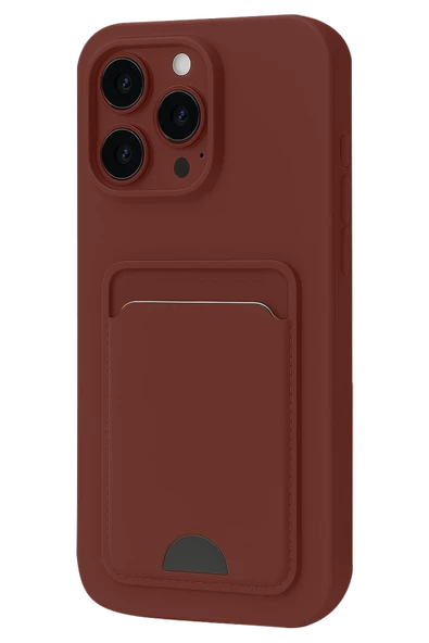 Mey İthalat®   iPhone 16 Plus Kılıf Kelvin Kartvizitli Silikon - Bordo ürün görseli 1