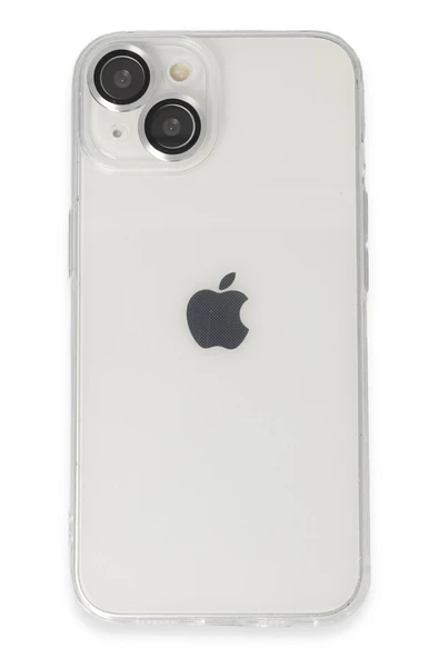 Mey İthalat®   iPhone 14 Kılıf Luko Lens Silikon - Gümüş ürün görseli 1