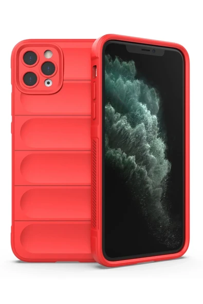 Mey İthalat®   iPhone 11 Pro Max Kılıf Optimum Silikon - Kırmızı ürün görseli 1