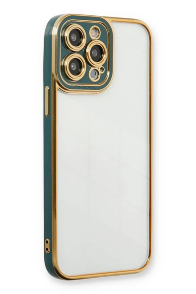 Mey İthalat®   iPhone 13 Pro Max Kılıf Liva Lens Silikon - Yeşil ürün görseli 1