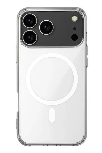Mey İthalat®   iPhone 17 Pro Kılıf Magneticsafe Şeffaf Silikon - Şeffaf ürün görseli 1