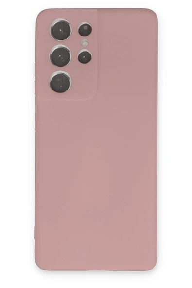 Mey İthalat®  Samsung Galaxy S21 Ultra Kılıf Nano içi Kadife Silikon - Pudra ürün görseli 1