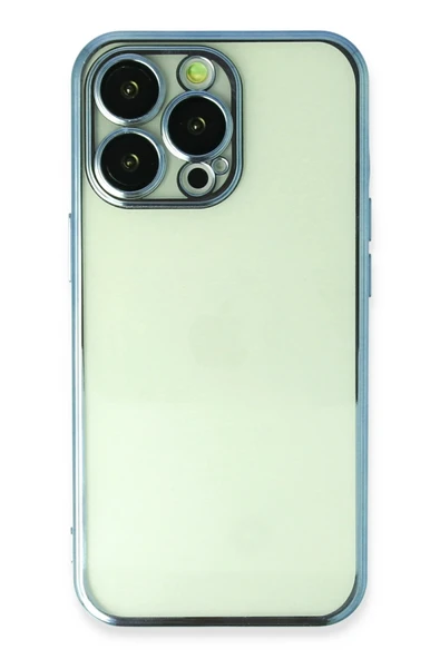 Mey İthalat®   iPhone 14 Pro Max Kılıf  Lensli Silikon - Açık Mavi ürün görseli 1