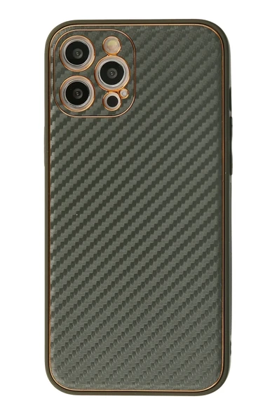 Mey İthalat®   iPhone 12 Pro Kılıf Coco Karbon Silikon - Füme ürün görseli 1