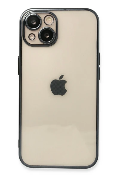 Mey İthalat®   iPhone 14 Kılıf  Lensli Silikon - Siyah ürün görseli 1