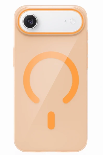 Mey İthalat®   iPhone 17 Air PC Blank Magsafe Kapak - Turuncu ürün görseli 1
