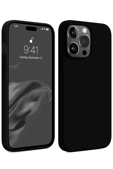 Mey İthalat®   iPhone 15 Pro Max Kılıf First Silikon - Siyah ürün görseli 1