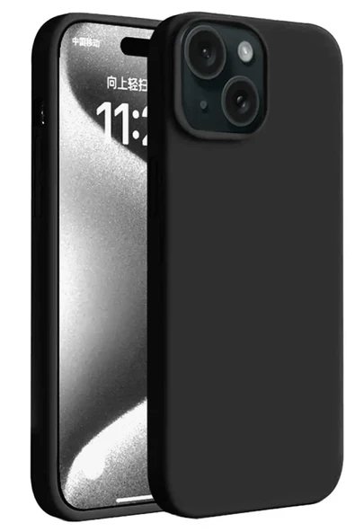 Mey İthalat®   iPhone 15 Plus Kılıf First Silikon - Siyah ürün görseli 1