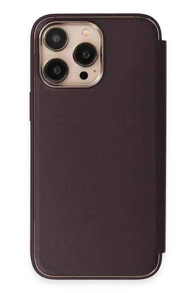 Mey İthalat®   iPhone 14 Pro Kılıf Dolpin Kapaklı - Derin Mor ürün görseli 1