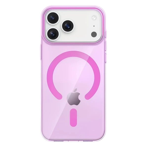 Mey İthalat®   iPhone 17 Pro PC Blank Magsafe Kapak - Pembe - Resim 3