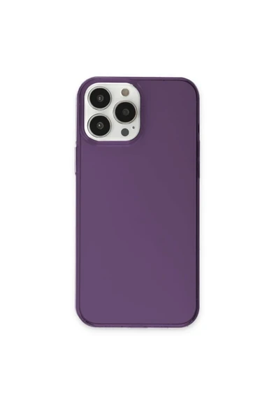 Mey İthalat®   iPhone 13 Pro Max Kılıf Pc Sert Şeffaf Kapak - Mor ürün görseli 1