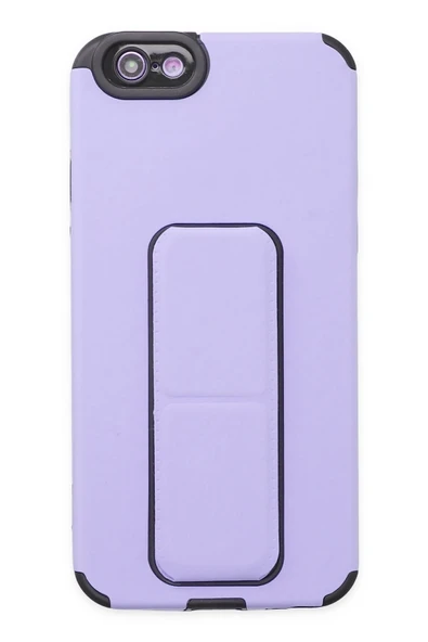 Mey İthalat®   iPhone 6 Kılıf Mega Standlı Silikon - Lila ürün görseli 1