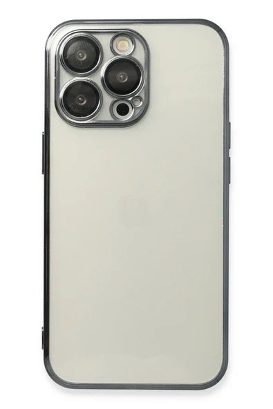 Mey İthalat®   iPhone 14 Pro Max Kılıf  Lensli Silikon - Siyah ürün görseli 1