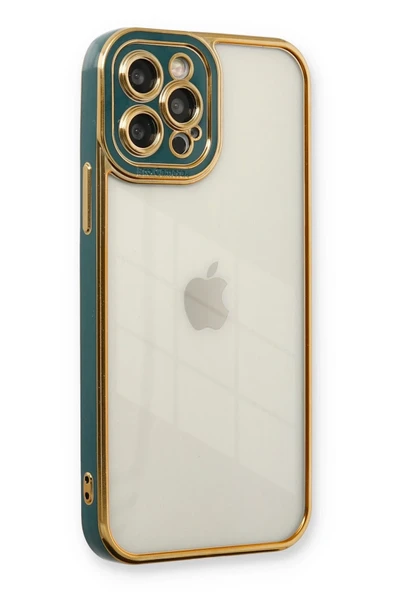 Mey İthalat®   iPhone 12 Pro Kılıf Liva Lens Silikon - Yeşil ürün görseli 1