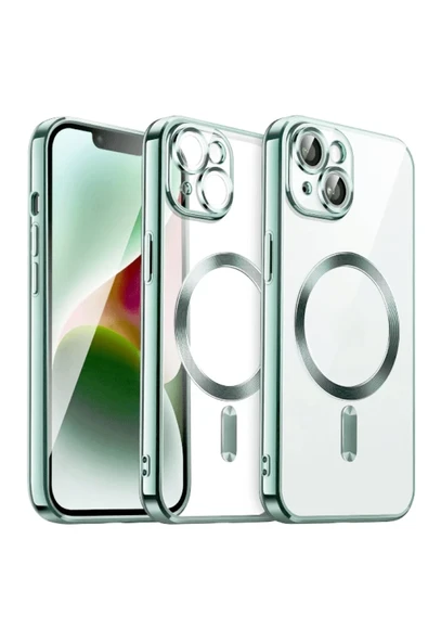 Mey İthalat®   iPhone 13 Kılıf Kross Magneticsafe Kapak - Koyu Yeşil ürün görseli 1