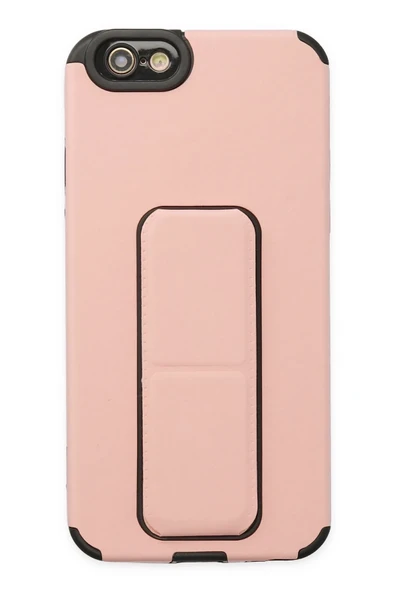 Mey İthalat®   iPhone 6 Kılıf Mega Standlı Silikon - Pudra ürün görseli 1