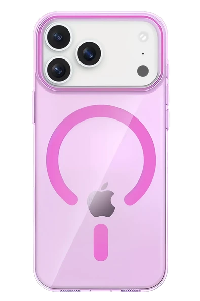 Mey İthalat®   iPhone 17 Pro PC Blank Magsafe Kapak - Pembe ürün görseli 1