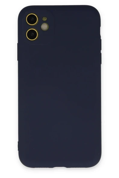Mey İthalat®   iPhone 11 Kılıf Nano içi Kadife Silikon - Lacivert ürün görseli 1