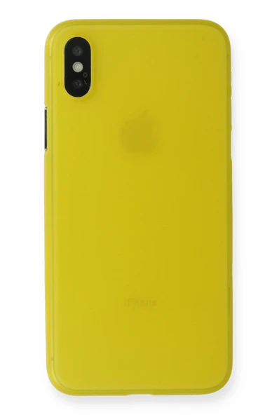 Mey İthalat®   iPhone X Kılıf PP Ultra İnce Kapak - Sarı ürün görseli 1