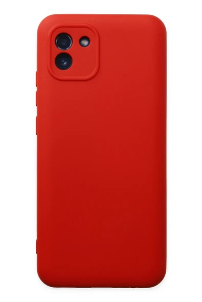 Mey İthalat®  Samsung Galaxy A03 Kılıf Nano içi Kadife Silikon - Kırmızı ürün görseli 1