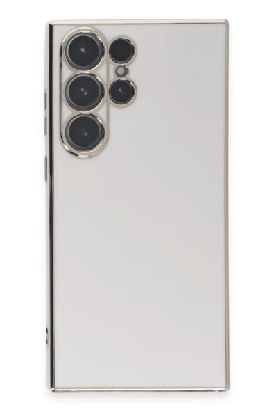 Mey İthalat®  Samsung Galaxy S23 Ultra Kılıf Volet Silikon - Beyaz ürün görseli 1