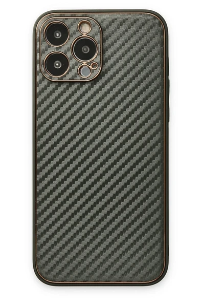 Mey İthalat®   iPhone 13 Pro Kılıf Coco Karbon Silikon - Füme ürün görseli 1