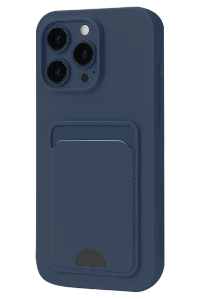 Mey İthalat®   iPhone 16 Plus Kılıf Kelvin Kartvizitli Silikon - Lacivert ürün görseli 1
