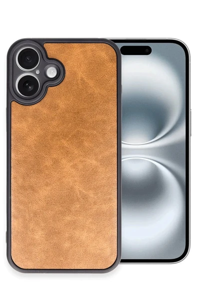 Mey İthalat®   iPhone 16 Plus Kılıf Aras Deri Kapak - Taba ürün görseli 1