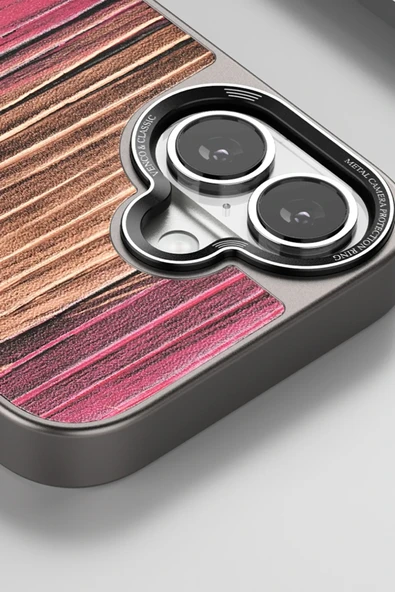 Mey İthalat®   iPhone 16 Pro Wave Kapak - Pembe - Resim 2