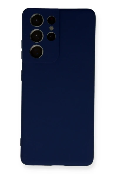 Mey İthalat®  Samsung Galaxy S21 Ultra Kılıf Nano içi Kadife Silikon - Lacivert ürün görseli 1