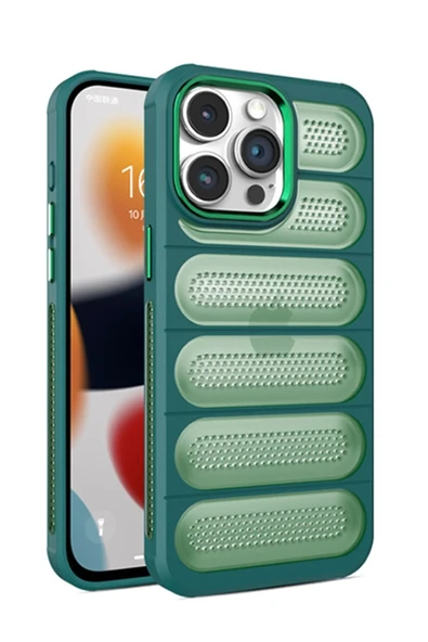 Mey İthalat®   iPhone 14 Pro Max Kılıf Airmax Silikon Kapak - Koyu Yeşil ürün görseli 1