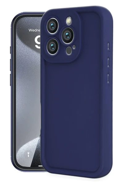 Mey İthalat®   iPhone 16 Pro Kılıf Viera Silikon - Lacivert ürün görseli 1