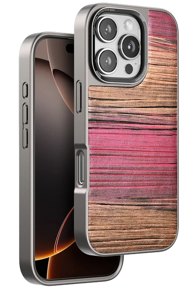 Mey İthalat®   iPhone 16 Pro Wave Kapak - Pembe ürün görseli 1