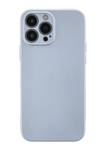 Mey İthalat®   iPhone 13 Pro Max Kılıf Nano içi Kadife Silikon - Sky Blue ürün görseli 1