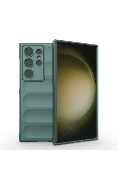 Mey İthalat®  Samsung Galaxy S24 Ultra Kılıf Optimum Silikon - Koyu Yeşil ürün görseli 1