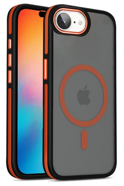 Mey İthalat®   iPhone 16E Winner Magsafe Kapak - Turuncu ürün görseli 1