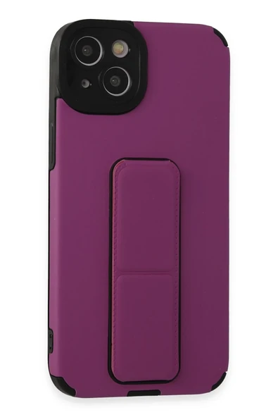 Mey İthalat®   iPhone 14 Plus Kılıf Mega Standlı Silikon - Mor ürün görseli 1