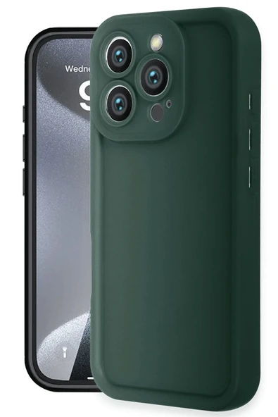 Mey İthalat®   iPhone 16 Pro Kılıf Viera Silikon - Koyu Yeşil ürün görseli 1