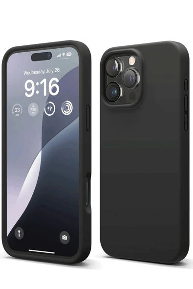 Mey İthalat®   iPhone 16 Pro Kılıf First Silikon - Siyah ürün görseli 1
