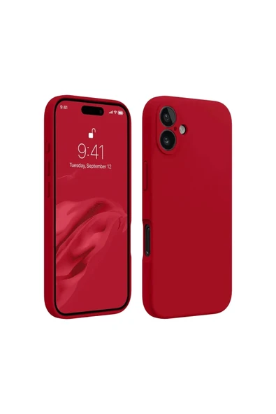 Mey İthalat®   iPhone 16 Plus Kılıf First Silikon - Kırmızı ürün görseli 1