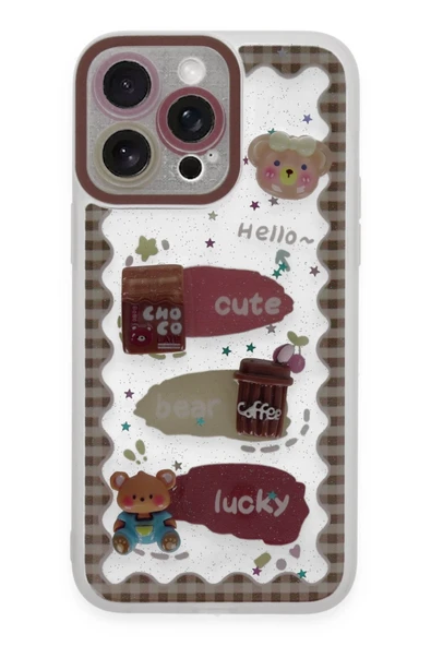 Mey İthalat®   iPhone 14 Pro Kılıf Sweet Desenli Silikon Kapak - Şeffaf ürün görseli 1