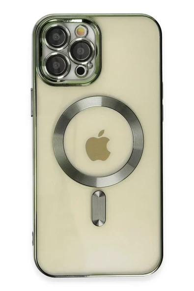 Newface Apple iPhone 12 Pro Max Kılıf Kross Magneticsafe Kapak - Koyu Yeşil ürün görseli 1